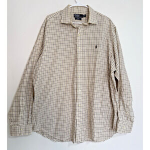 Polo Ralph Lauren 2XL Regent Classic Fit Check Plaid Button Down Dress Shirt